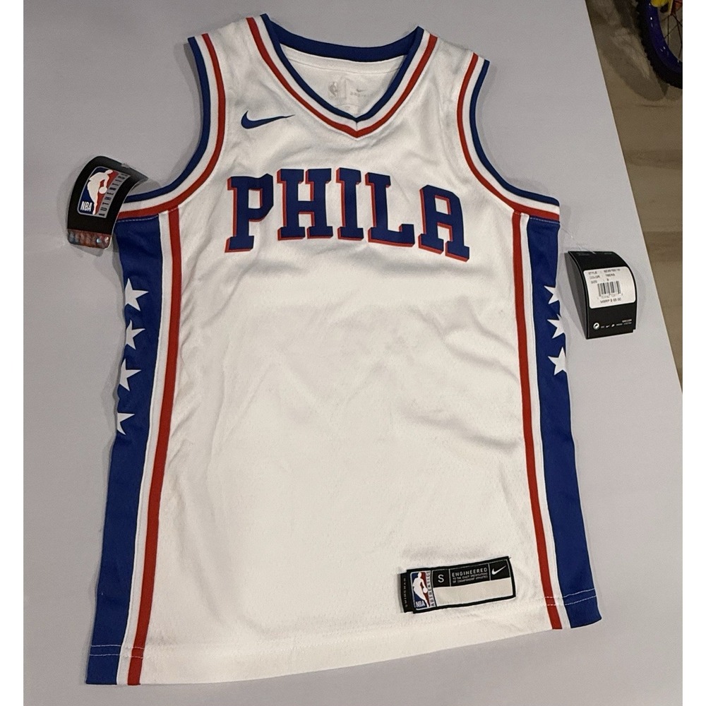 Blank Nike Vaporknit Jersey Philadelphia 76ers NBA Youth Small NWT